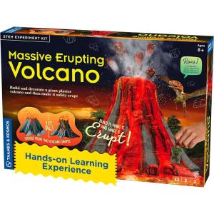 Thames & Kosmos Massive Erupting Volcano STEM Kit | DIY Giant Volcano Model, 1-Foot Tall | Includes Materials for Multiple Eruptions | Explore Volcanoes, Geology, Earth Science | Science Fair Project