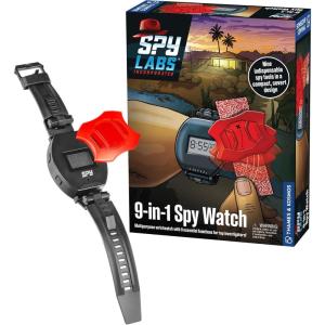 Thames & Kosmos Spy Labs: 9-in-1 Spy Watch | Time, Date, Alarm Clock, Stopwatch, Magnifying Glass, Secret Message Tools & More| Essential Gadget from The Detective Gear Experts for Young Investigators