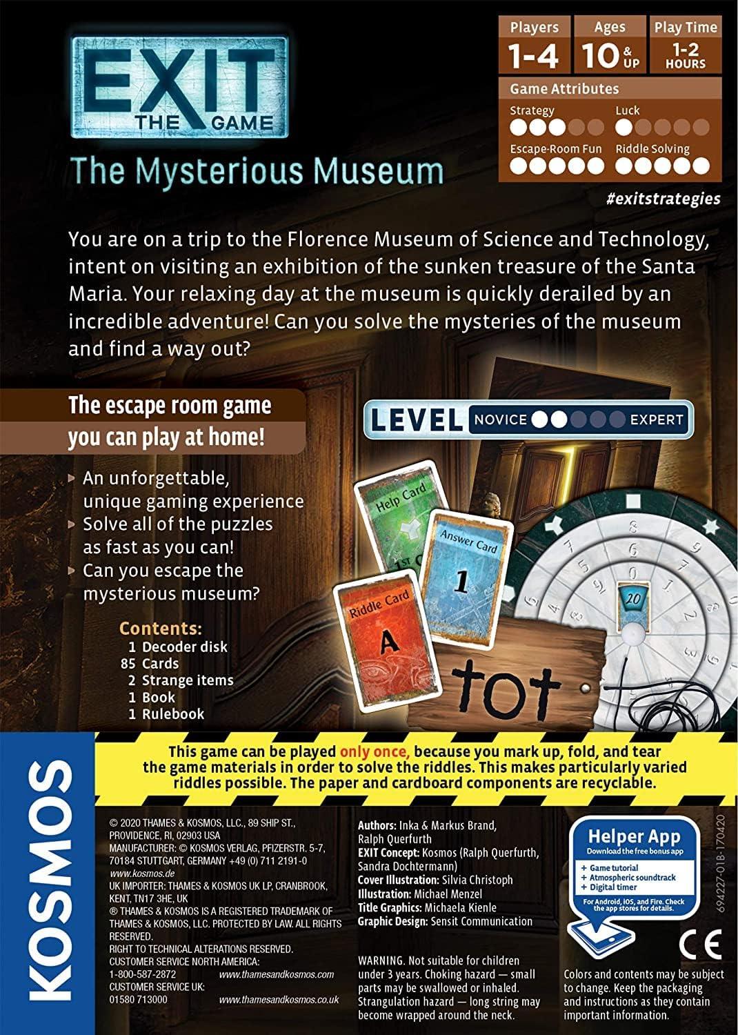 imageThames ampamp Kosmos EXIT Theft on The Mississippi Level 35 Unique Escape Room Game 14 Players Puzzle Solving Strategy Board Games for Adults ampamp Kids Ages 12 692873Le muse mystrieux