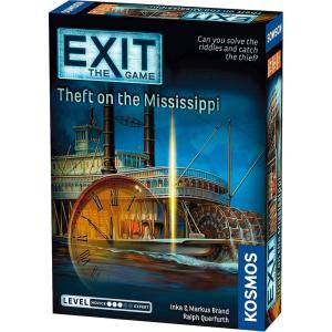 Thames & Kosmos – EXIT: Theft on The Mississippi – Level: 3/5 – Unique Escape Room Game – 1-4 Players – Puzzle Solving Strategy Board Games for Adults & Kids, Ages 12+ – 692873(Theft On The Mississippi)