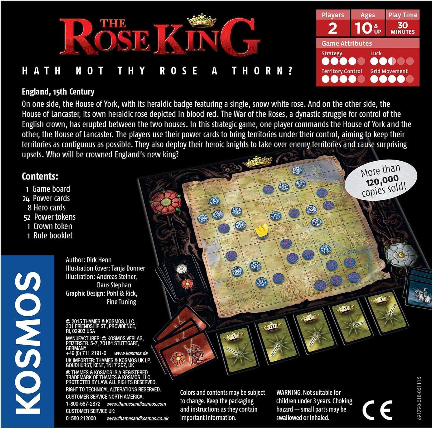 imageThames and Kosmos 691790 Le Roi des Roses Who Will Win The Crown Jeu de socit stratgique 2 Joueurs partir de 10 Ans