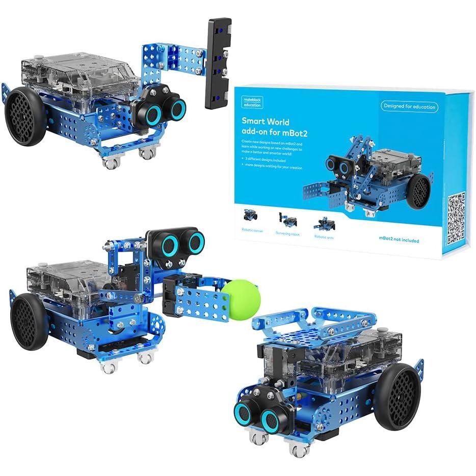 imageMakeblock mBot2 Robot Programmable Compatible Avec Scratch et Python Codage pour Enfants Support WiFi IoT Technologie AI Jouet pour Enfants 10 AnsModule Supplmentaire