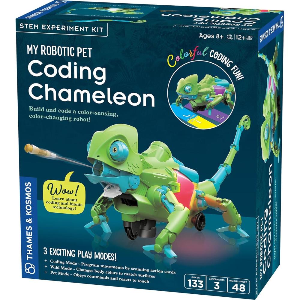 imageThames ampamp Kosmos My Robotic Pet Kit de construction et dexprimentation STEM Camlon Robot de codage dtection de couleur pour garons et filles partir de 8 ans et plus amusant ducatif sans