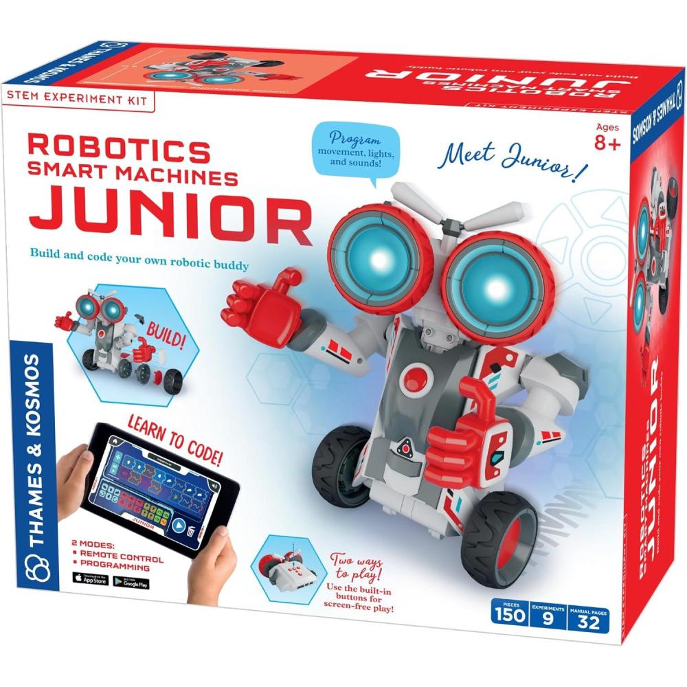 imageThames ampamp Kosmos Robotics Smart Machines Kit STEM pour Enfant  Construisez et codez Les mouvements la Vitesse Les lumires et Les Sons de Votre Robot  partir de 8 Ans utilisez sans cran avec