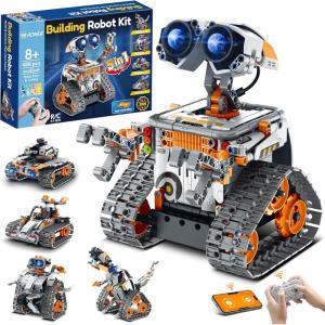 5 en 1 Technic Robot Programmable Kit, Roboticset Construction STEM avec App & Télécommande, Idées Cadeaux Noël d&rsquo;anniversaire créatif pour Garçons de 8 9 10 11 12+ Ans (488 pièces)(Orange)
