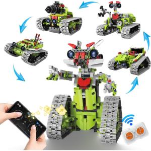 5 en 1 Technic Robot Programmable Kit, de Construction STEM 705 pièces avec APP et Ensemble de Blocs de Construction télécommandés Cadeau Noël d&rsquo;anniversaire créatif pour Enfants
