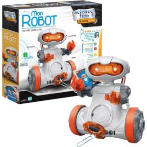 Clementoni | Science & Jeu – Mon Robot Nouvelle Génération Enfant 8 Ans+ | Robot à Assembler avec Capteurs, Micro, Aimant | Application Programmation & Télécommande | Activité Technologique