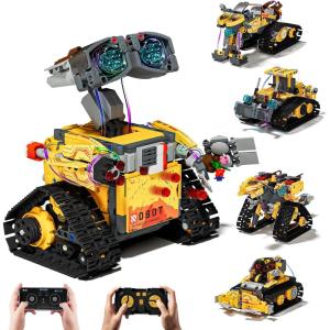 GuKKK Technic Robot pour Enfants Garçons de 6 à 12 Ans, 5 en 1 Ensemble Robotique Programmable STEM avec App & Télécommande, Rotation à 360° & Lumières, pour Anniversaire et Noël (673 Pièces)