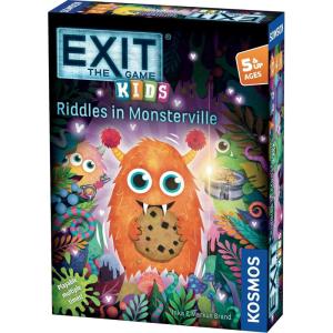 Thames & Kosmos EXIT : Kids – Riddles in Monsterville | Carte Escape Room | Famille et plateau | 1 à 4 joueurs | À partir de 5 ans | Puzzle pour enfants et adultes | Soirée de jeu amusante