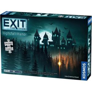 Thames & Kosmos EXIT : Nightfall Manor, Escape Room Jeu avec 4 Puzzles, Jeux familiaux pour soirée de Jeu, Jeux de société pour Adultes et Enfants, pour 1 à 4 Joueurs, à partir de 10 Ans(Nightfall Manor)