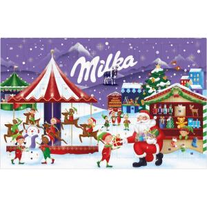 MILKA – 1 Calendrier de l’Avent Milka – Assortiment Festif de Chocolats – Idée Cadeau Noël – Chocolat à Offrir – 1 Calendrier de 200 g(Calendrier de l&rsquo;Avent 119 6g)