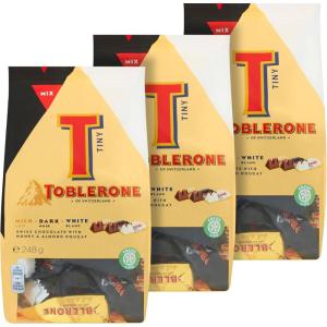 TOBLERONE – 1 Calendrier de l&rsquo;Avent – Assortiment Festif de Chocolats – 4 Recettes : Chocolat au Lait, Lait Amandes Caramélisées, Blanc, Noir – Idée Cadeau Noël – 1 Calendrier de 200 g(Sachet Mini Mix 3x248g)