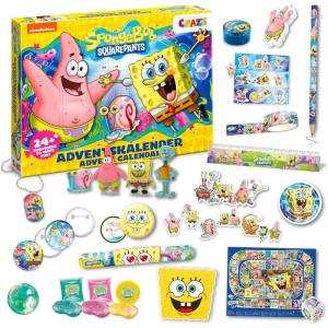 CRAZE Bob l&rsquo;Éponge Calendrier de l&rsquo;Avent Enfants, Jouets Calendrier de l&rsquo;Avent Garçons et Filles avec Jouets et Accessoires Bob l&rsquo;Éponge(SpongeBob)