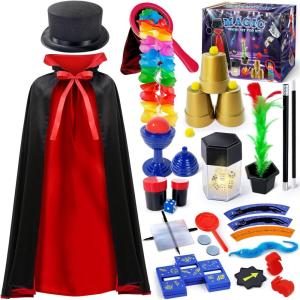 Heyzeibo Kit de Magie, Tour de Magie avec Instructions pour Chaque Tour pour Les Enfants âgés de 6 7 8 9 10 11 12, Costume de Magicien pour Le Jeu, Garçons et Filles