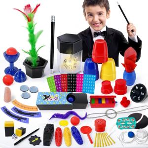 Kit de Magie, 60 Tours de Magie pour Les Enfants de 6 à 8 Ans, Set de Magie avec Instructions, Cadeau d&rsquo;anniversaire pour Les Enfants de 6 7 8 9 10 11 12 Ans