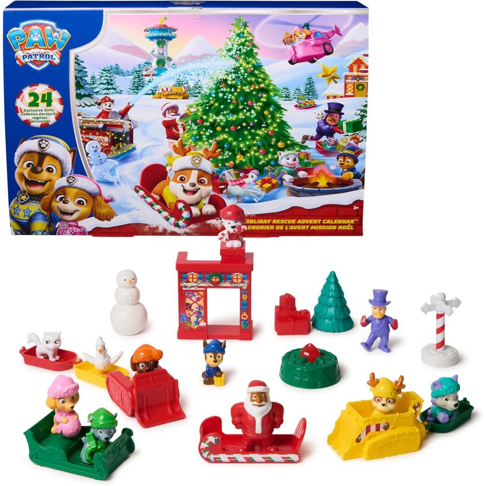 imagePaw Patrol Pat Patrouille Calendrier de lAvent Pat Patrouille 2025 Calendrier de LAvent Nol 24 Surprises Figurines Et Accessoires Exclusifs Jouet Enfant 3 Ans Et