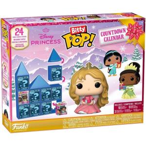 Funko Bitty Pop! Countdown Calendar: Disney Princess – Disney Princesses – Calendrier de L&rsquo;avent – 24 Jours de Surprise – Boîte Mystère(Disney Princess)