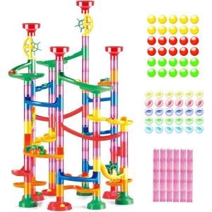 WEofferwhatYOUwant Circuit à Billes 169 Pièces – STEM Créatif pour Enfants 3+ | Construction DIY Ludique | Cadeau Éducatif | Apprentissage Moteur | Parcours Modulable avec Billes Colorées