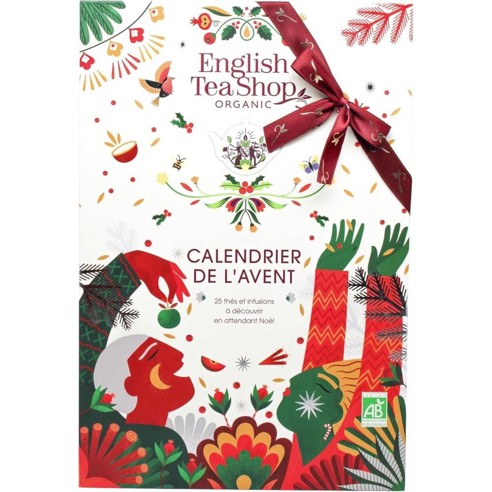 imageEnglish Tea Shop  Calendrier de lAvent th et infusions biologiques  25 sachets pyramides  dcouvrir dans chaque case  Livre bleuArbre