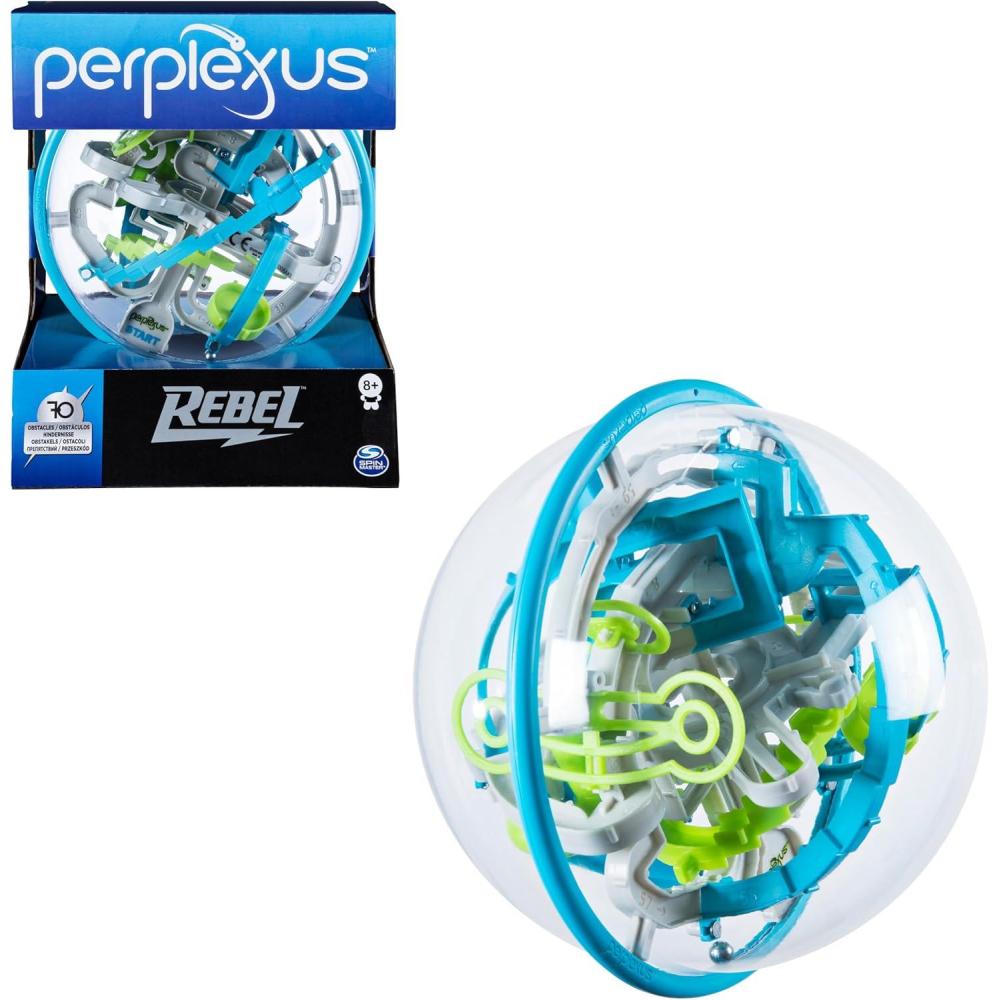 imageSpin Master Games  Perplexus  Perplexus Rebel  Labyrinthe Parcours 3D Rebel avec 70 Dfis  Labyrinthe 3D  Jeu daction et Rflexe  Casse Tete Enfant  Vertus Pdagogiques Jeu Enfant 8 Ans et
