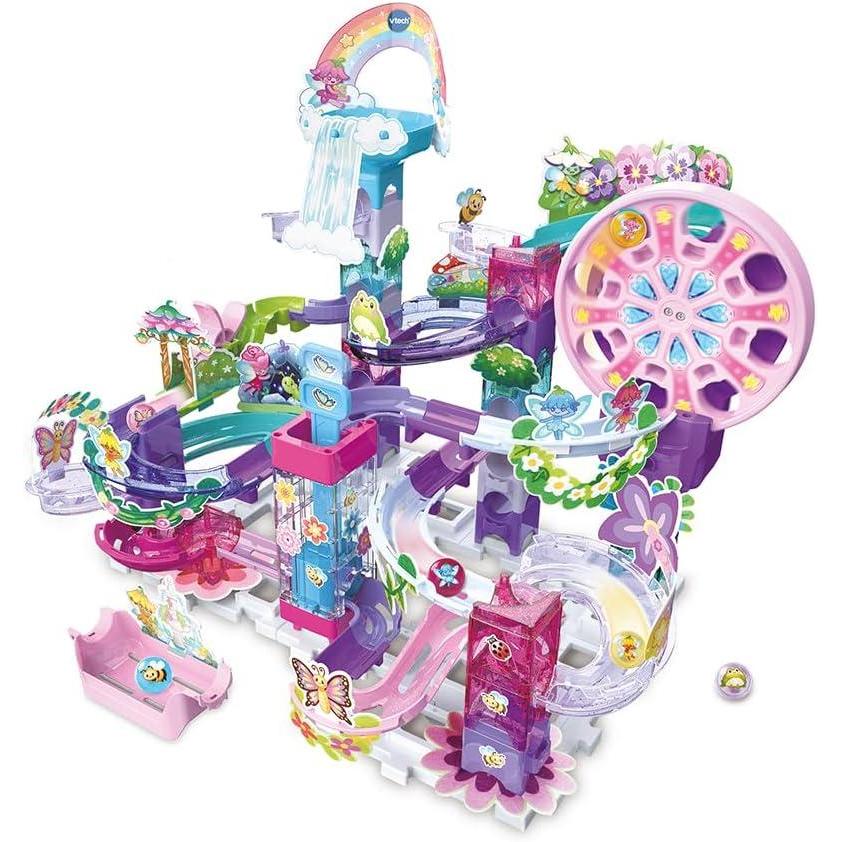 imageVTech  Marble Rush Fairy Garden Set M500E  Circuit  Billes lectronique  Construire 90 Pices et 6 Billes Pailletes  Jeu de Construction Cratif  Cadeau Enfant Ds 4 Ans  Contenu en Franais
