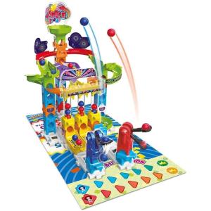 VTech – Marble Rush, Circuit à Billes Gaming Set S300, Jeu de Construction, 62 Pièces, 12 Billes, 1 Tapis de Jeu Recto Verso et 6 Jetons, Cadeau Enfant Dès 4 Ans – Contenu en Français