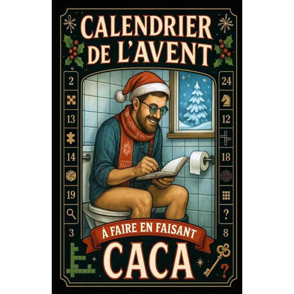 image:imageCalendrier de lAvent caca 24 jeux quiz nigmes blagues faire pour rigoler se dtendre et se cultiver aux toilettes avant Nol Idee cadeau de l avent pour adulte homme original
