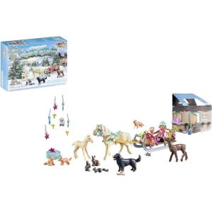 PLAYMOBIL 71348 Calendrier de l&rsquo;Avent – Arc-en-ciel, un univers de princesses et de magie- 24 fenêtres à ouvrir en attendant Noël, jouet avec décor pour enfants à partir de 4 ans(PLAYMOBIL 71345 Calendrier de l&rsquo;Avent en traîneau de Noël)