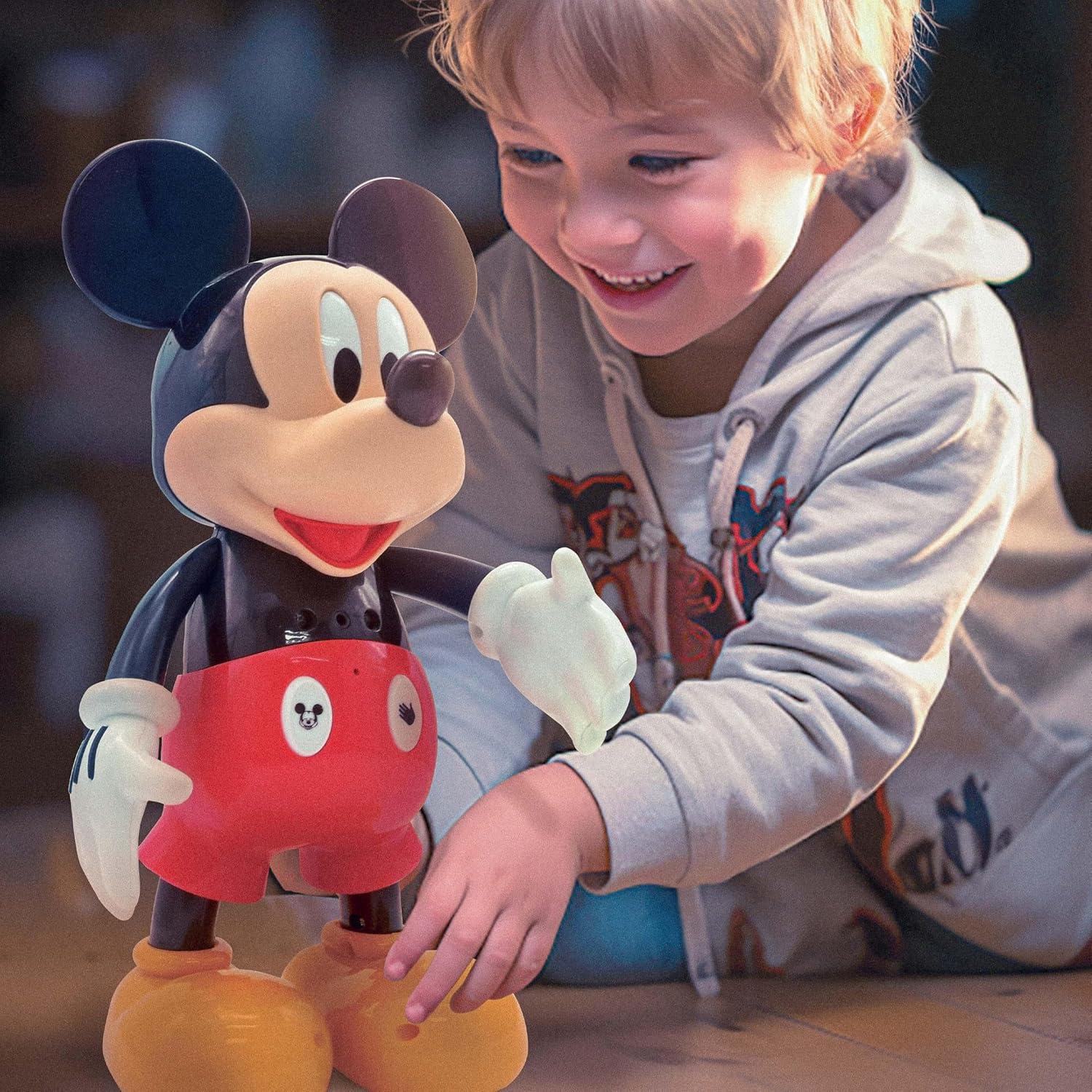 image:imageLexibook Powerman Jr Robot Intelligent Qui lit dans Les penses Jouet pour garons et Filles Powerman Junior Danse Joue de la Musique Quiz Animaux karaok programmable STEM VertBleu ROB20FRMickey A