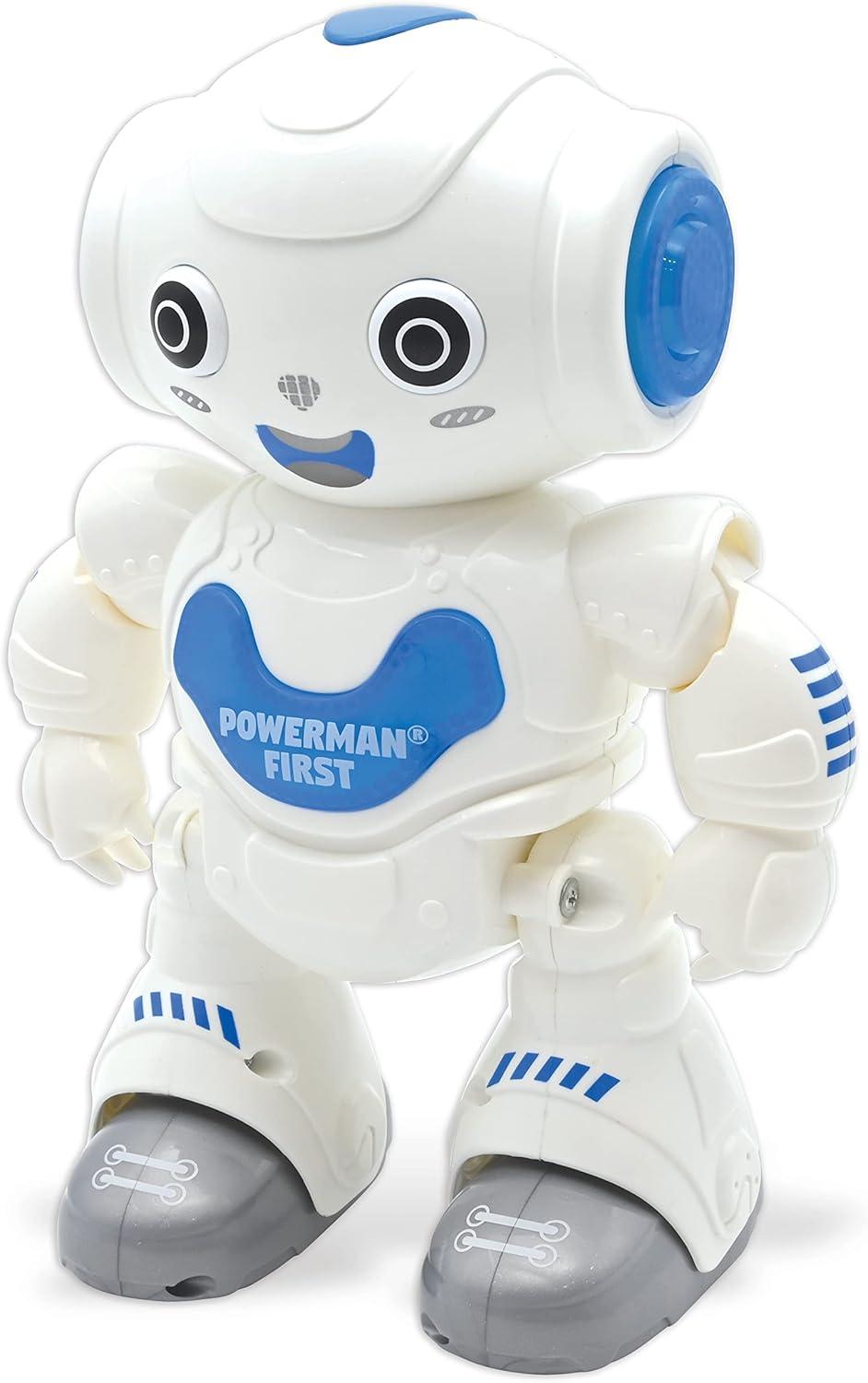 image:imageLexibook Powerman Jr Robot Intelligent Qui lit dans Les penses Jouet pour garons et Filles Powerman Junior Danse Joue de la Musique Quiz Animaux karaok programmable STEM VertBleu ROB20FRPowerman First