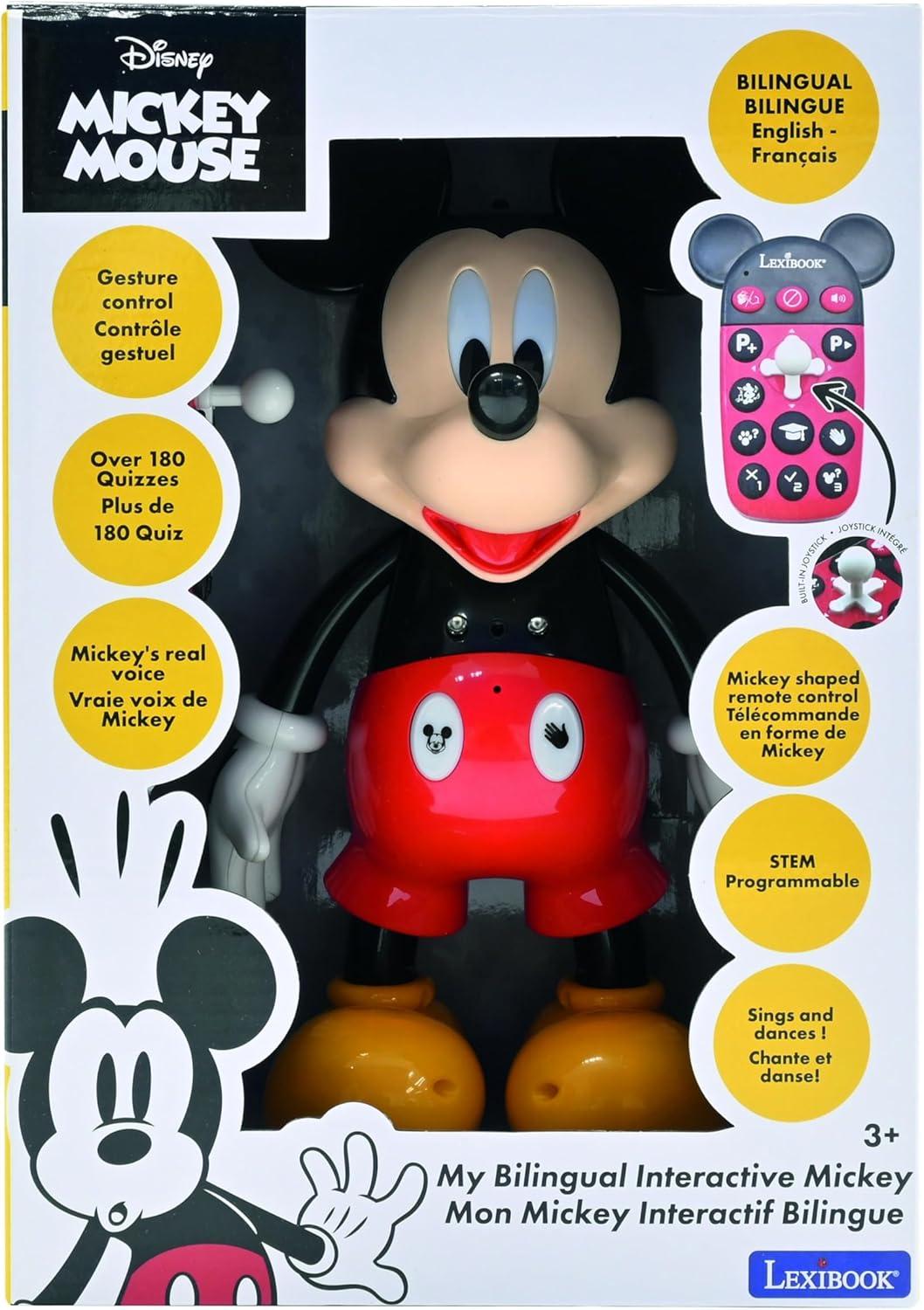 image:imageLexibook Powerman Jr Robot Intelligent Qui lit dans Les penses Jouet pour garons et Filles Powerman Junior Danse Joue de la Musique Quiz Animaux karaok programmable STEM VertBleu ROB20FRMickey A