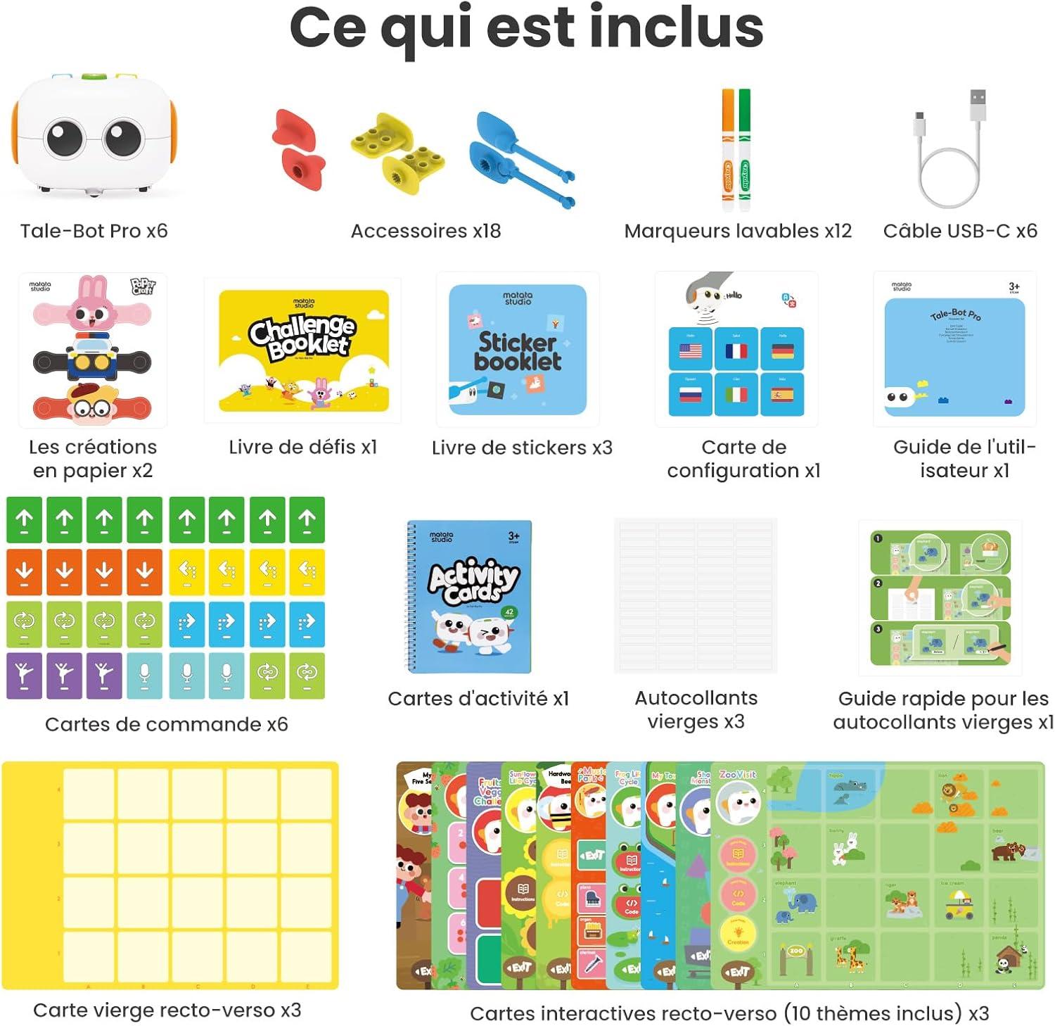 image:imageRobot Programmable Enfant 35 Ans TaleBot Pro Robots Jouets de Codage Intelligent pour lapprentissage prcoce de Programmation Kit Robot lectronique Interactif Jouets ducatifs STEMTaleBot Pro Classroom Set