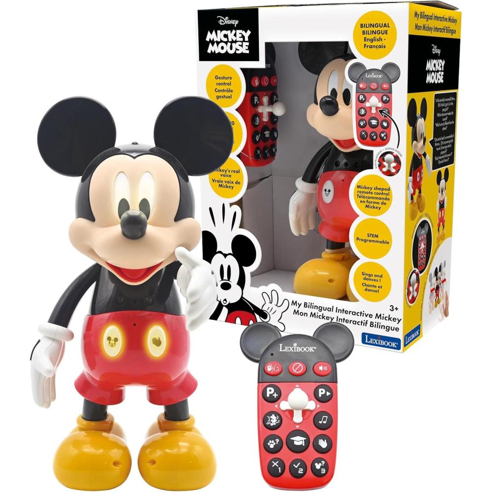 image:imageLexibook Powerman Jr Robot Intelligent Qui lit dans Les penses Jouet pour garons et Filles Powerman Junior Danse Joue de la Musique Quiz Animaux karaok programmable STEM VertBleu ROB20FRMickey A
