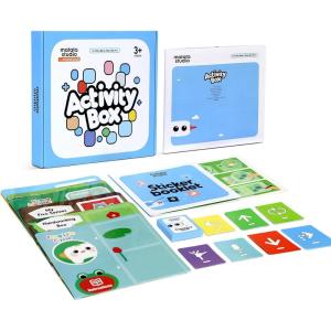 Robot Programmable Enfant 3-5 Ans, Tale-Bot Pro Robots Jouets de Codage Intelligent pour l&rsquo;apprentissage précoce de Programmation Kit Robot électronique Interactif Jouets éducatifs STEM(Activity box)
