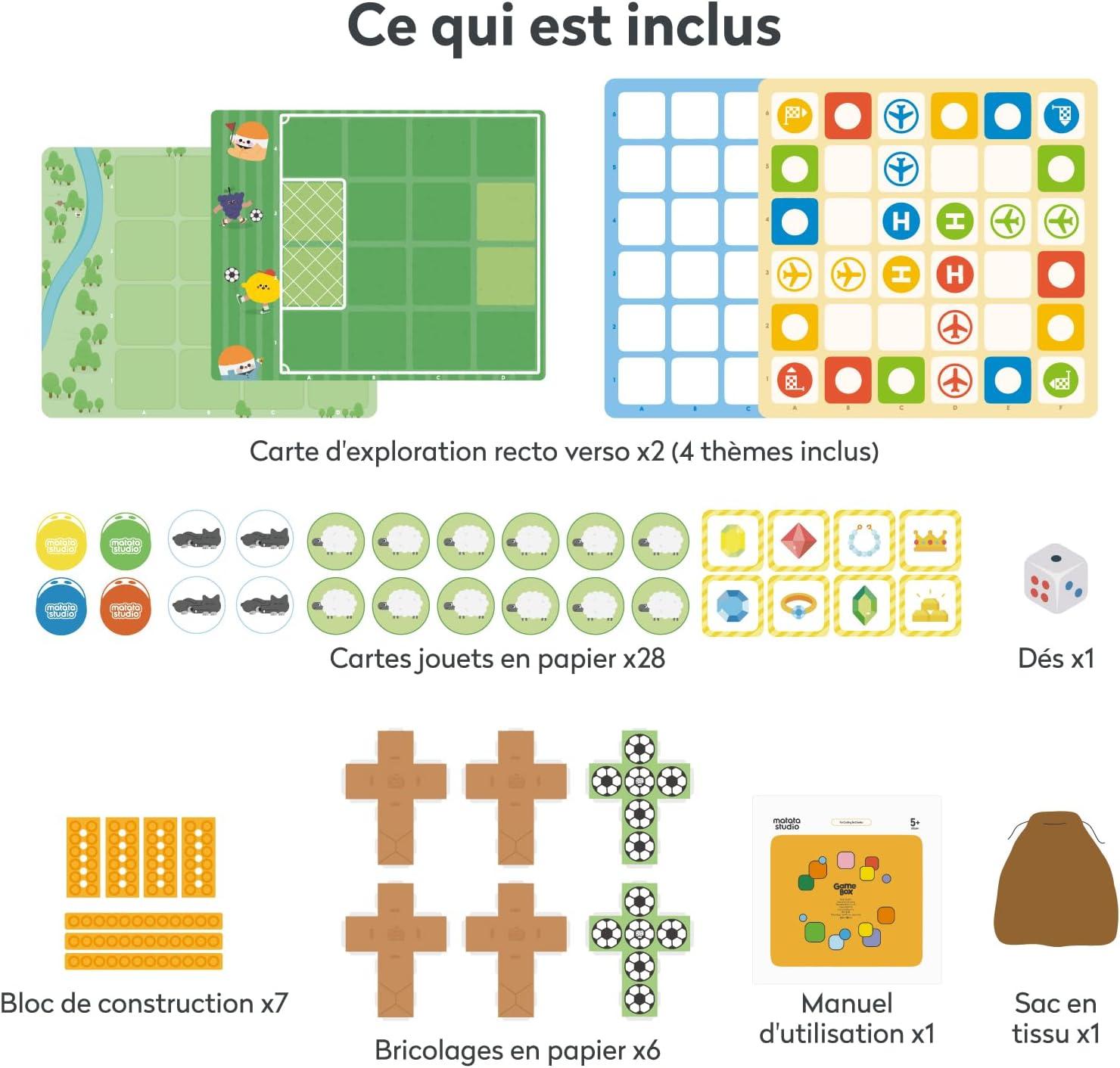 image:imageCoding Set Kit Jouet Robot Programmable pour Enfants partir de 4 Ans Robot de Codage lectronique Interactif Jouet dapprentissage STEM Cadeau de Rentre Scolaire pour Enfants de 410Bote de Jeu