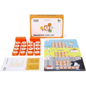 Coding Set Kit Jouet Robot Programmable pour Enfants à partir de 4 Ans Robot de Codage Électronique Interactif Jouet d&rsquo;apprentissage STEM Cadeau de Rentrée Scolaire pour Enfants de 4-10(Extension Musicien)