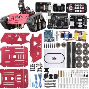 ELEGOO Robot Enfant Kit Voiture Robot Intelligent Compatible avec Arduino, Robot Jouet pour Garçons Filles Adultes de 8 Ans+ Robot Programmable(Conqueror)