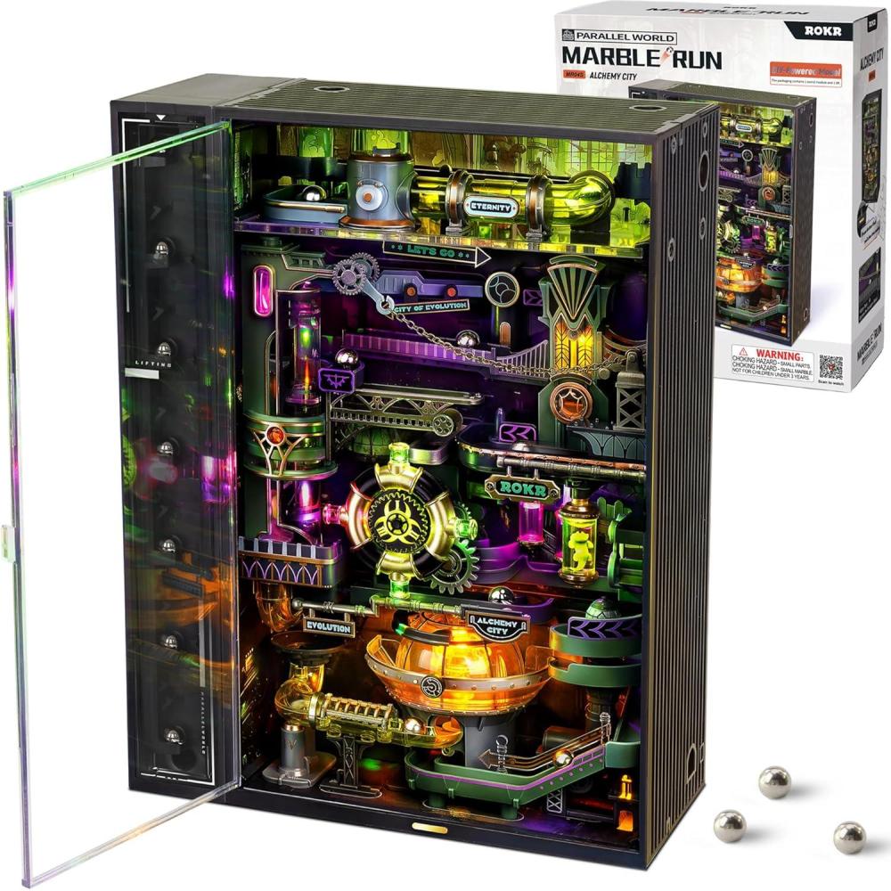 image:imageROKR  Parcours de billes 3D en plastique avec puzzle de la ville dAlchimie pour adultes  construire  Ide cadeau pour bureau Cyberpunk Steampunk  Monde parallle MR04SMR04