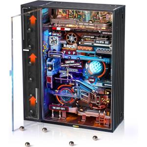 ROKR – Parcours de billes 3D en plastique avec puzzle de la ville d&rsquo;Alchimie pour adultes, à construire – Idée cadeau pour bureau Cyberpunk Steampunk – Monde parallèle MR04S(MR01S-Last City)