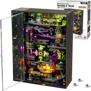 ROKR – Parcours de billes 3D en plastique avec puzzle de la ville d&rsquo;Alchimie pour adultes, à construire – Idée cadeau pour bureau Cyberpunk Steampunk – Monde parallèle MR04S(MR04)